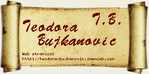 Teodora Bujkanović vizit kartica